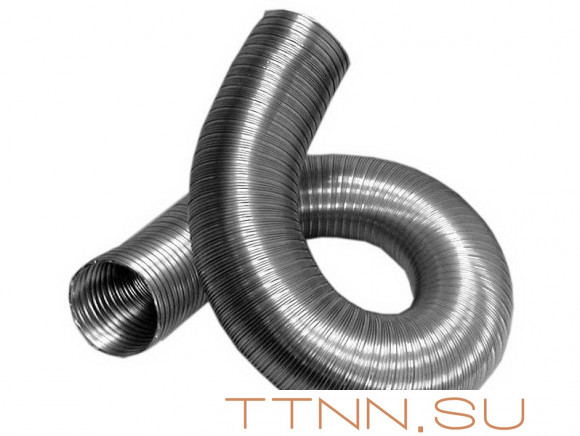 Газоход гофрированный d 125 мм (6м) из нержавеющей стали