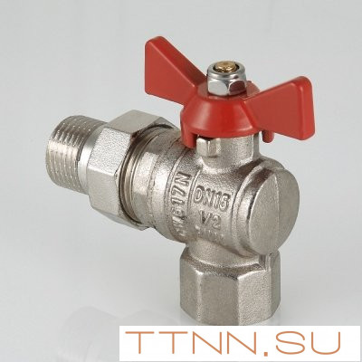 Кран шаровый с накидной гайкой угловой Valtec 1/2 VT.228.N.04