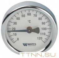 Термометр биметаллический накладной с пружиной Watts FR810 (TAB) 80 мм.
