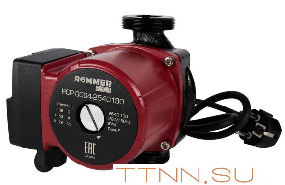 Насос для отопления Rommer Profi 25/40-130