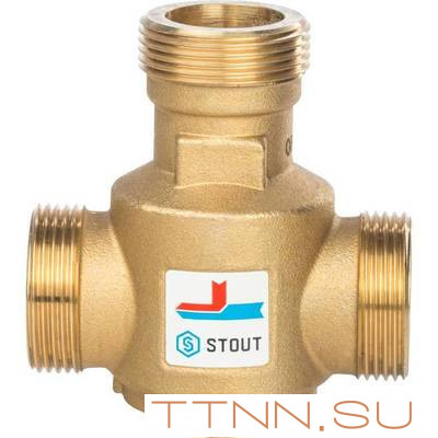 Смесительный клапан STOUT G 1 1/4 НР 55°С