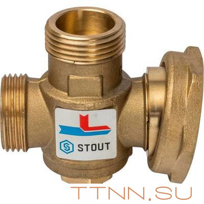 Смесительный клапан STOUT G 1 M-G 1 1/2 F-G 1 M 70°С