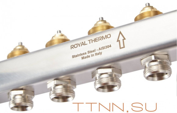 Для отопления Royal Thermo 1" ВР-3/4" НР, 5 выходов, нерж. (RTE 51.105)