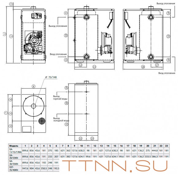 Напольный газовый котел Navien GST-40KN