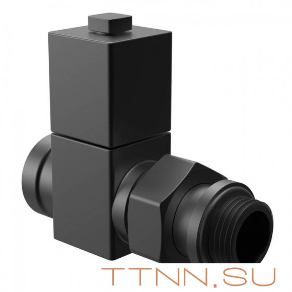 Набор вентелей Royal Thermo CUBE, ПРЯМОЙ, (2 шт) черный