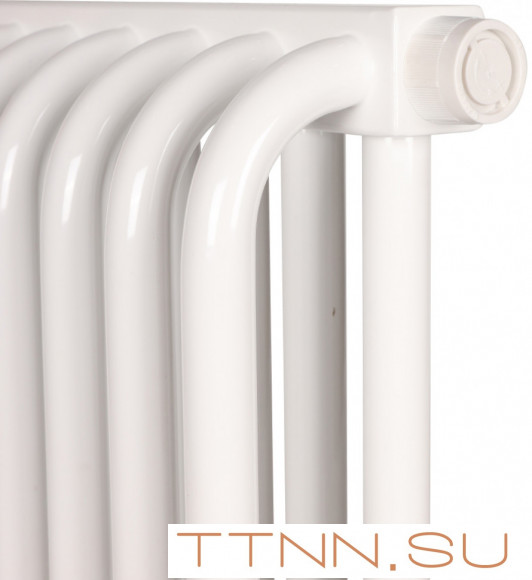 Стальной трубчатый радиатор 2-колончатый Rommer RST 2030/26 боковое подключение RAL9016