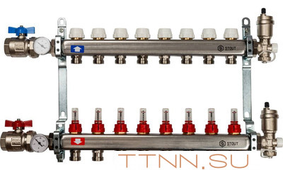 Коллектор с расходомерами STOUT SMS 0907 000008