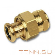 Пресс-фитинг Sanha, бронза, сгон ВПр-ВР с плоск.упл. 22x3/4 для медных труб прессовой