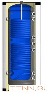 Бойлер косвенного нагрева с двумя змеевиками ЭВАН WBС-HT-200