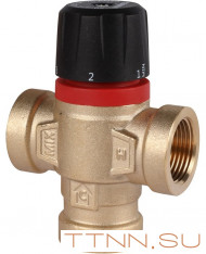 Смесительный клапан Rommer 3/4" ВР 20-43°С KV 1,6 (RVM-0111-164320) боковое смешивание