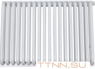 Стальной трубчатый радиатор 2-колончатый Rommer RST 2050/18 нижнее правое подключение RAL9016