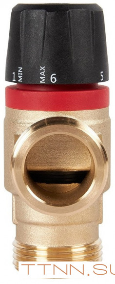Смесительный клапан Rommer 3/4" НР 30-65°С KV 1,8 (RVM-1121-186520) центральное смешивание