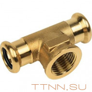 Пресс-фитинг Sanha, бронза, тройник ВПр-ВР-ВПр 22x1/2x22 для медных труб прессовой