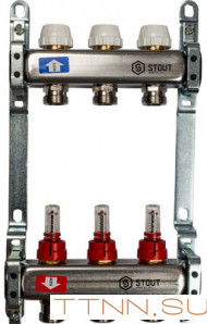 Коллектор с расходомерами STOUT SMS 0917 000003