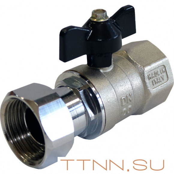 Кран шаровой угловой с накидной гайкой наружная резьба STOUT 3/4"х3/4" SVB-0010-000020