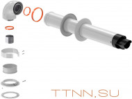 Коаксиальный дымоход Royal Thermo Комплект коаксиальный универсальный 60/100 - 900 мм