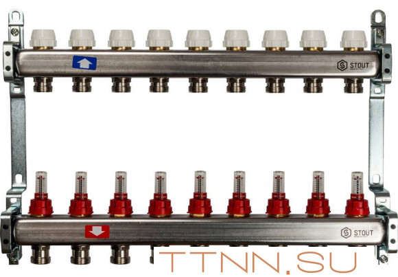 Коллектор с расходомерами STOUT SMS 0917 000009