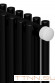 Стальной трубчатый радиатор 2-колончатый Royal Thermo Shift R22 VC2180 - 12 секц. RAL9005m, нижнее 1/2