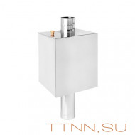 Бак нержавейка на трубе 80л д.120 (Прямоугольный) (AISI 439)