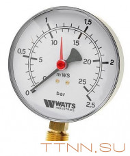 Манометр радиальный Watts F+R200 (MDR) 80/ 25x1/2"
