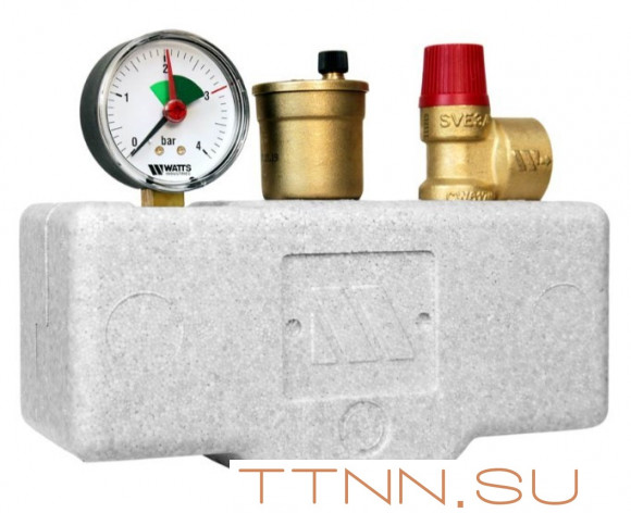 Группа безопасности Watts KSG 30/20M-ISO (до 100 кВт) (в теплоизоляции)