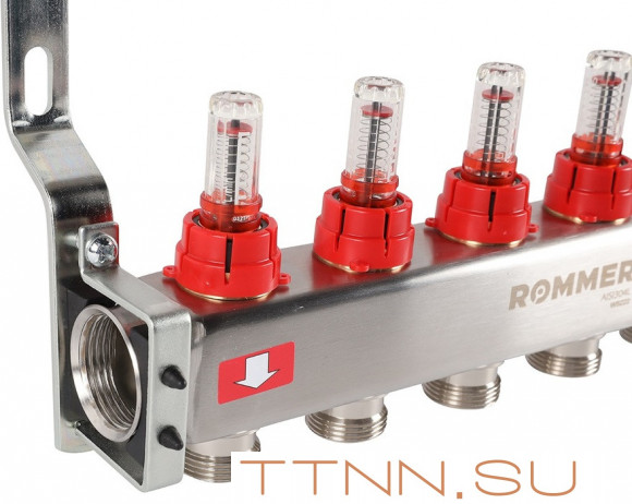 Для отопления Rommer 1"/3/4"x5 с расходомерами (RMS-1201-000005)