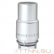 Термоголовка жидкостная Royal Thermo DESIGN М30х1,5 матовый хром (корпус металл)