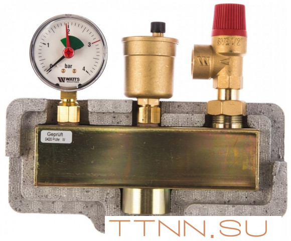 Группа безопасности Watts KSG 30/ISO2 (до 50 кВт) (в теплоизоляции)