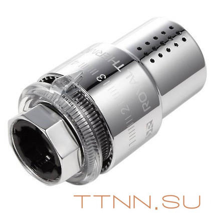 Термоголовка жидкостная Royal Thermo DESIGN М30х1,5 хром (корпус пластик)