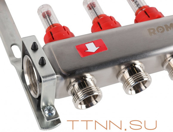 Для отопления Rommer 1"/3/4"x6 с расходомерами (RMS-1200-000006)