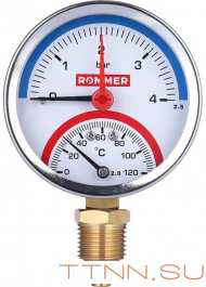 Термоманометр Rommer RIM-0006-800415