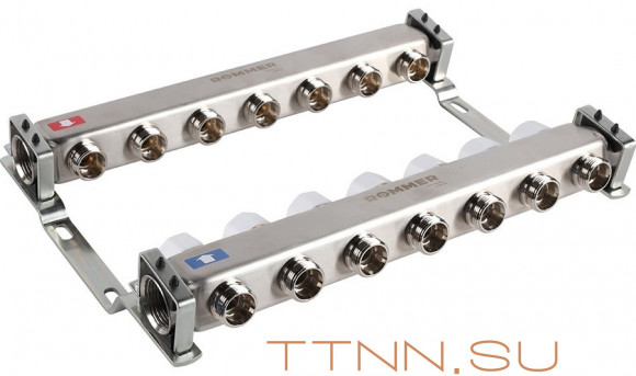 Для отопления Rommer 1"/3/4"x7 с запорными клапанами (RMS-3200-000007)