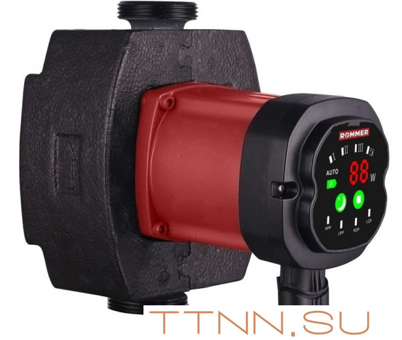 Насос для отопления Rommer ERTI 25/40-180 с гайками и теплоизоляцией