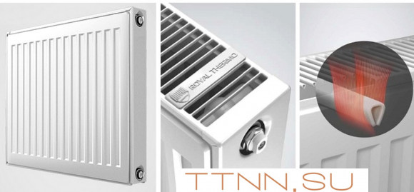 Стальной панельный радиатор Тип 33 Royal Thermo VENTIL COMPACT VC33-450-2400 RAL9016