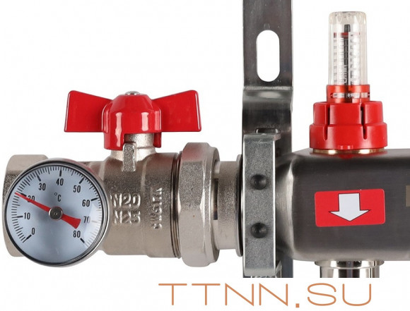 Для отопления Rommer 1"/3/4"x7 с расходомерами (RMS-1210-000007)