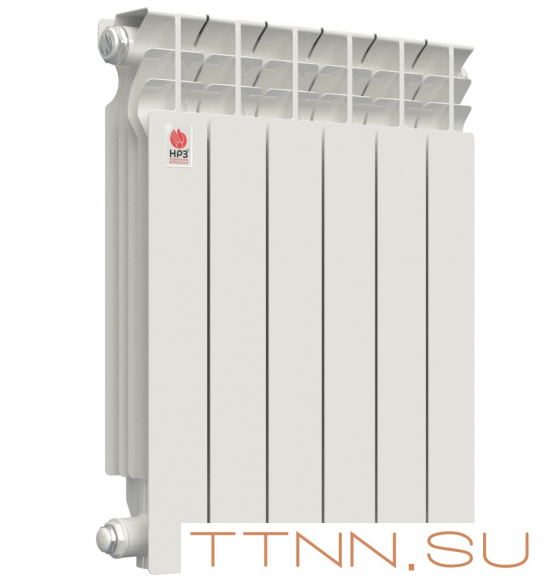 Алюминиевый радиатор НРЗ ЛЮКС 500/100 6 секций