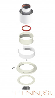 Адаптер вертикальный 60/100 для газовых котлов Beretta, Baxi