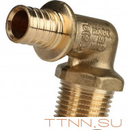 Угольник-переходник с наружной резьбой 20xR 3/4" для труб из сшитого полиэтилена