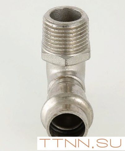 Угольник из нержавеющей стали 90 градусов Valtec 15х1/2