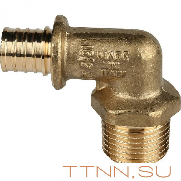 Угольник-переходник с наружной резьбой 25xR 3/4" для труб из сшитого полиэтилена