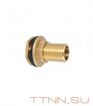 Врезка для бочки с контргайкой латунная 1" TIM SDF044 Врезка для бочки с контргайкой латунная 1" TIM SDF044