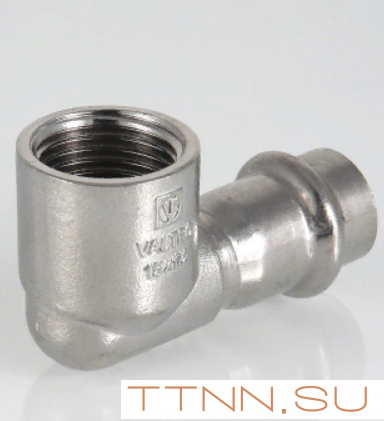 Угольник из нержавеющей стали 90 градусов Valtec 22х1/2