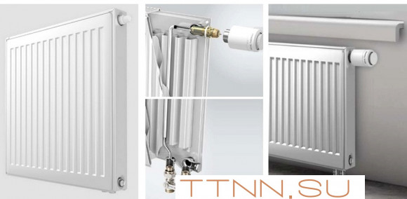 Стальной панельный радиатор Тип 33 Royal Thermo VENTIL COMPACT VC33-450-500 RAL9016