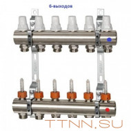 Коллекторная группа с расходомерами ICMA 1"х3/4" на 6 выходов
