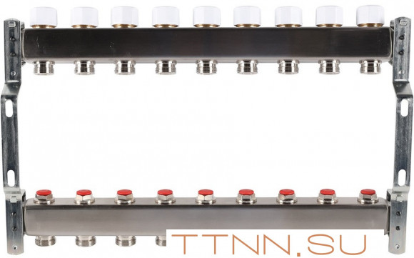 Для отопления Rommer 1"/3/4"x9 с запорными клапанами (RMS-3200-000009)